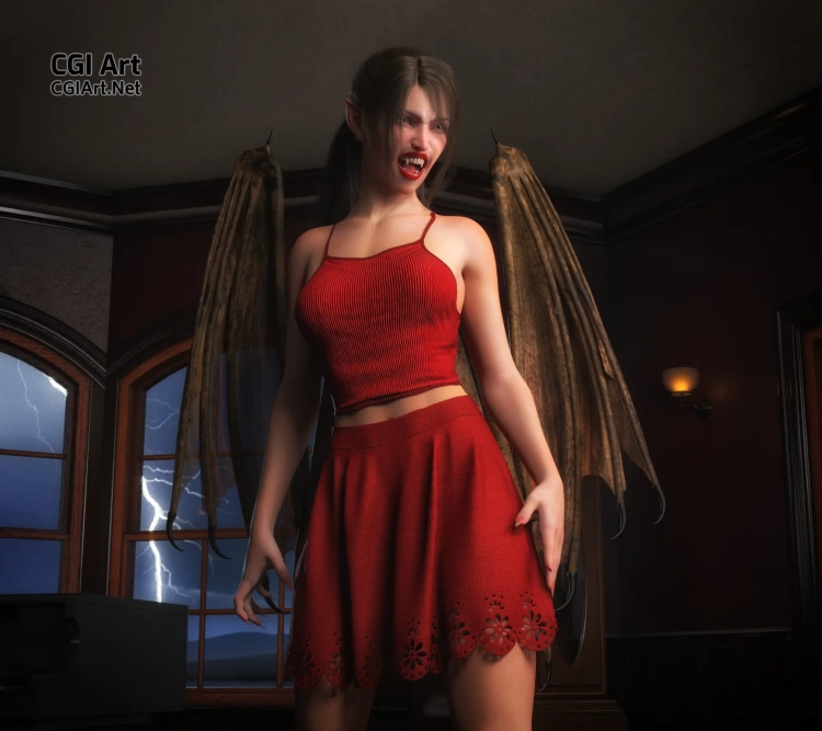 Vampire - 02 - V4 Creature Wings - 01 - 1800x1600 - Sig CGI Art