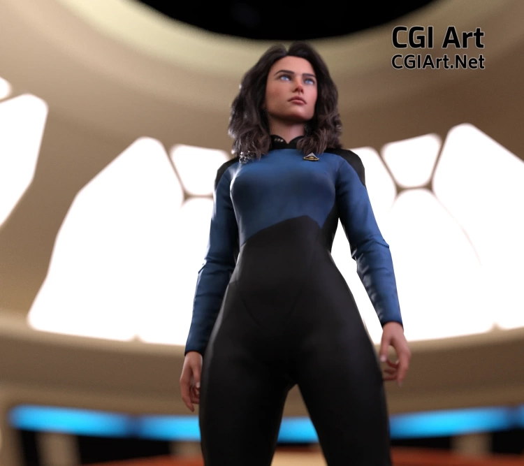Portrait of a Star Fleet Officer - Created in DAZ Studio. POV #04