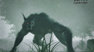 HH Werewolf - Mysterious Forest - - Glowing Red Eyes - DAZ Studio - DAZ 3D