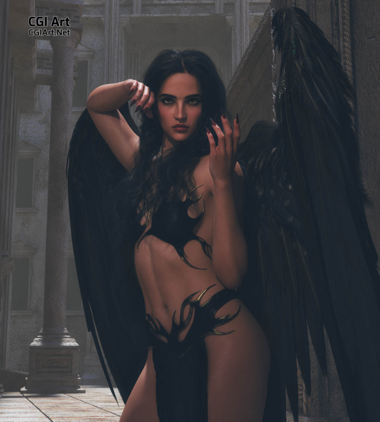 Denise for Genesis 9 - Pinup Vampire.- Claws - Artistic Portrait - POV 02