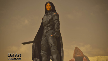 Chani on Dune. Created with DAZ 3D's DAZ Studio.